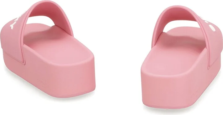 Givenchy Logoed Rubber Platform Slides - Image 4