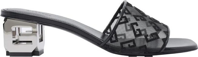 Givenchy Monogram 72 Mesh G Cube Mules