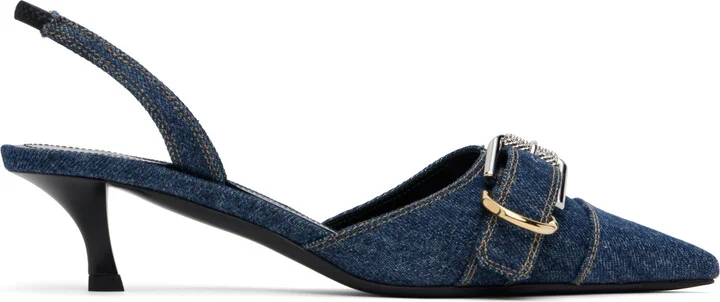 Givenchy Navy Voyou Slingback Heels