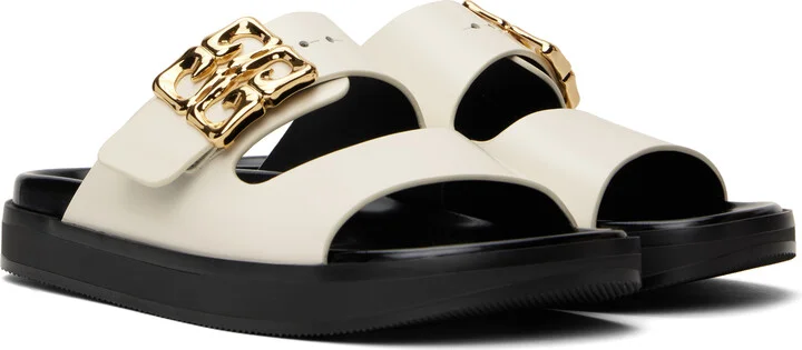 Givenchy Off-White 4G Liquid Flat Sandals - Image 4