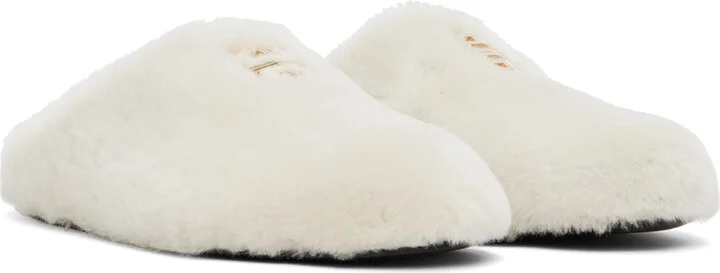 Givenchy Off-White 4G Shearling Slippers - Image 4