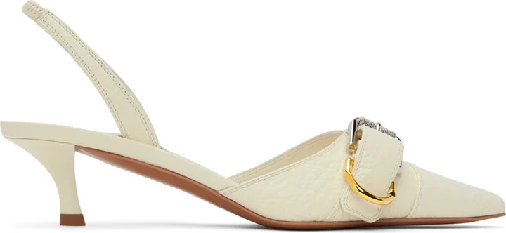 Givenchy Off-White Voyou Slingback Heels