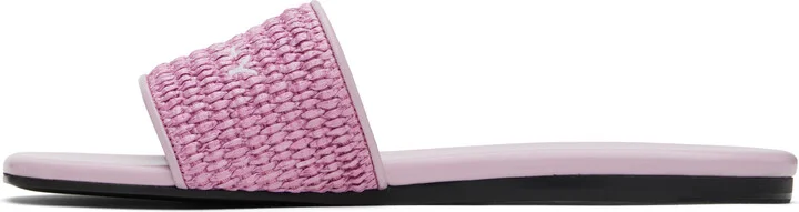 Givenchy Purple 4G Flat Mules - Image 3