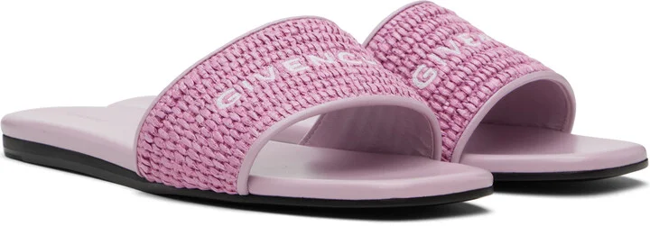 Givenchy Purple 4G Flat Mules - Image 4