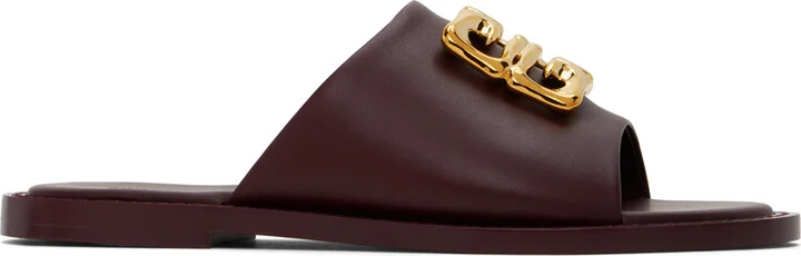 Givenchy Purple 4G Liquid Flat Mules