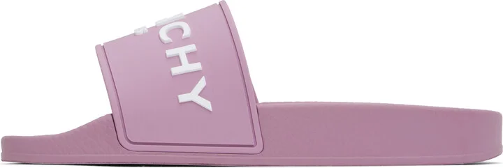 Givenchy Purple Rubber Pool Slides - Image 3