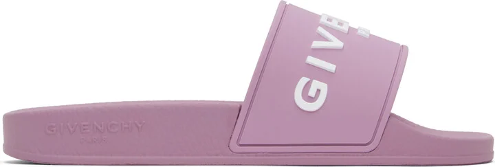 Givenchy Purple Rubber Pool Slides