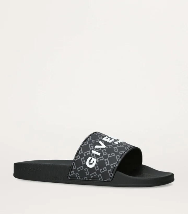 Givenchy Rubber Monogram Logo Slides - Image 3