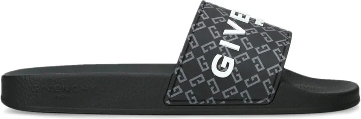 Givenchy Rubber Monogram Logo Slides
