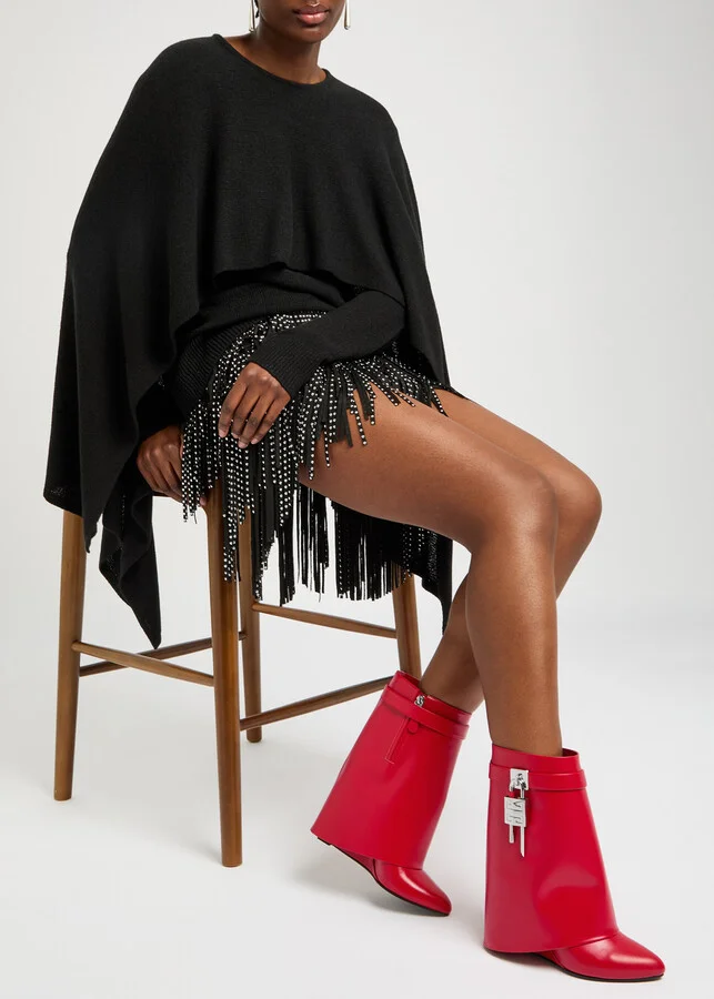 Givenchy Shark Lock 90 Leather Ankle Boots - Image 5
