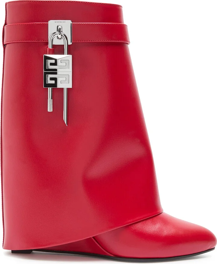 Givenchy Shark Lock 90 Leather Ankle Boots