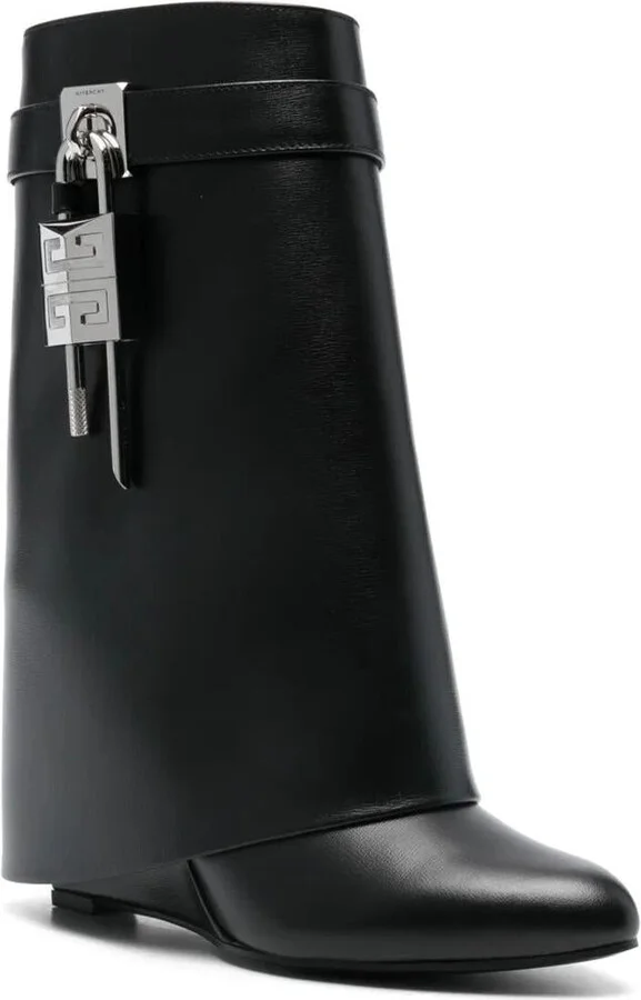 Givenchy Shark Lock 90 Leather Ankle Boots Shoes - Image 2