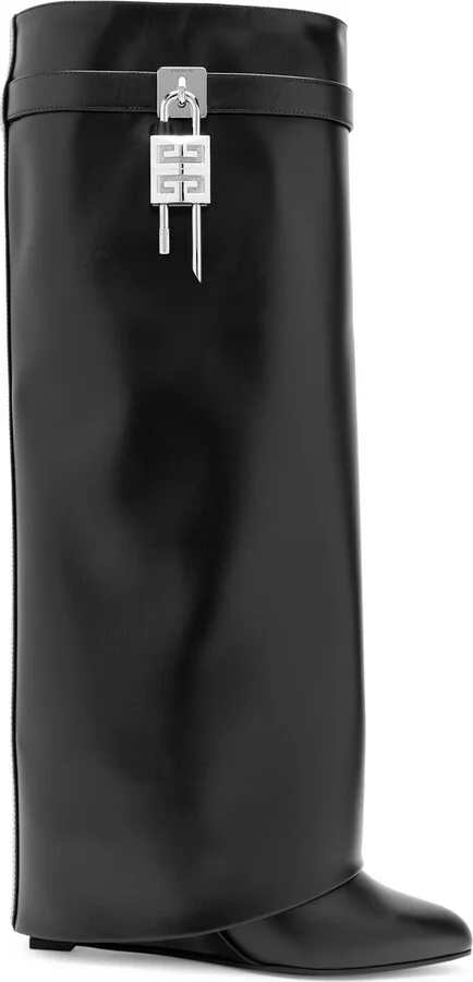Givenchy Shark Lock 90 Leather Knee-high Boots