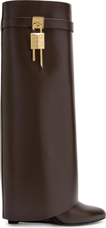 Givenchy Shark Lock 90 Leather Knee-high Boots