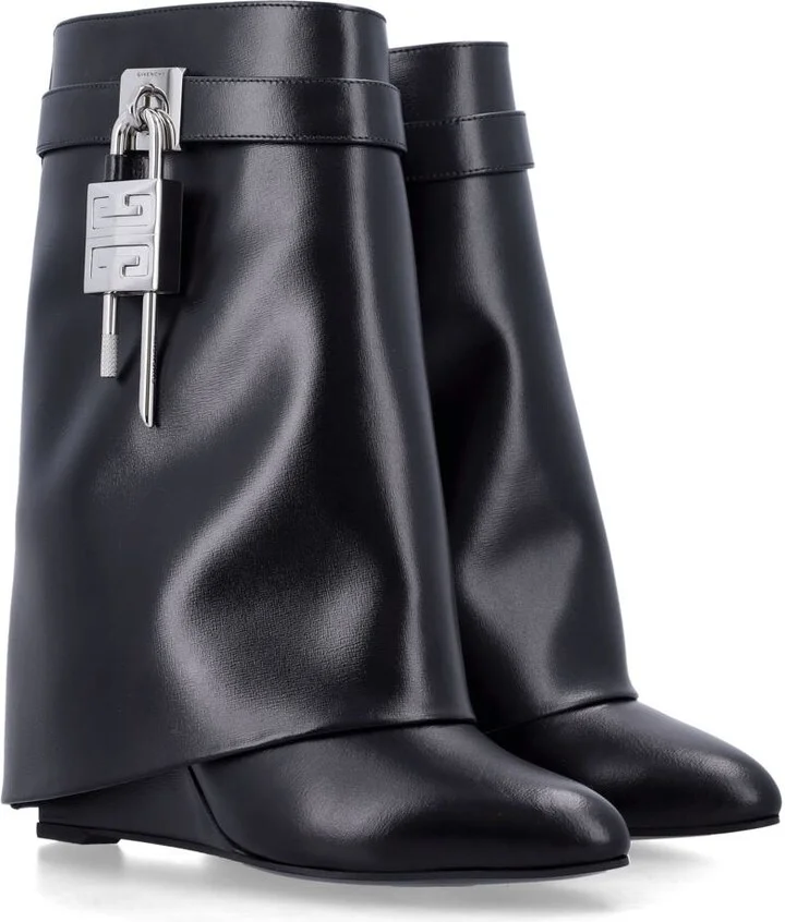 Givenchy Shark Lock Leather Ankle Boots - Image 2