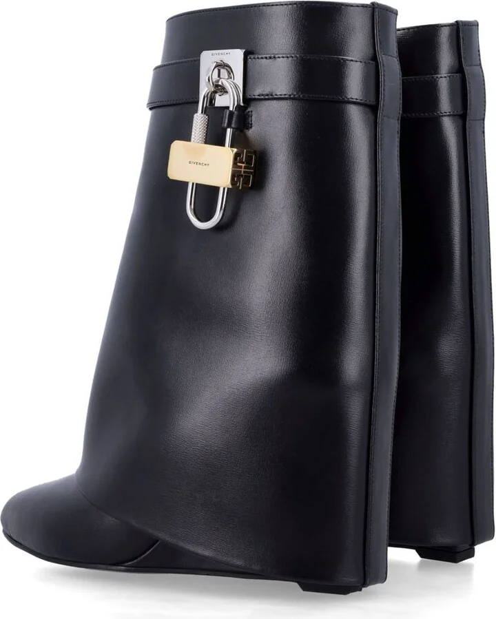 Givenchy Shark Lock Leather Ankle Boots - Image 4