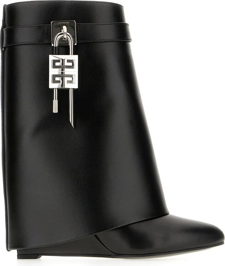 Givenchy Shark Lock Leather Boots - Image 2
