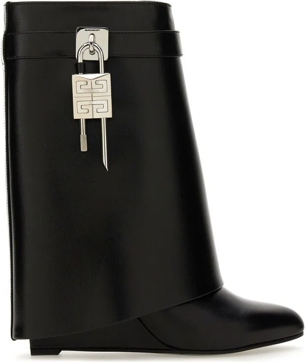 Givenchy Shark Lock Leather Boots - Image 3