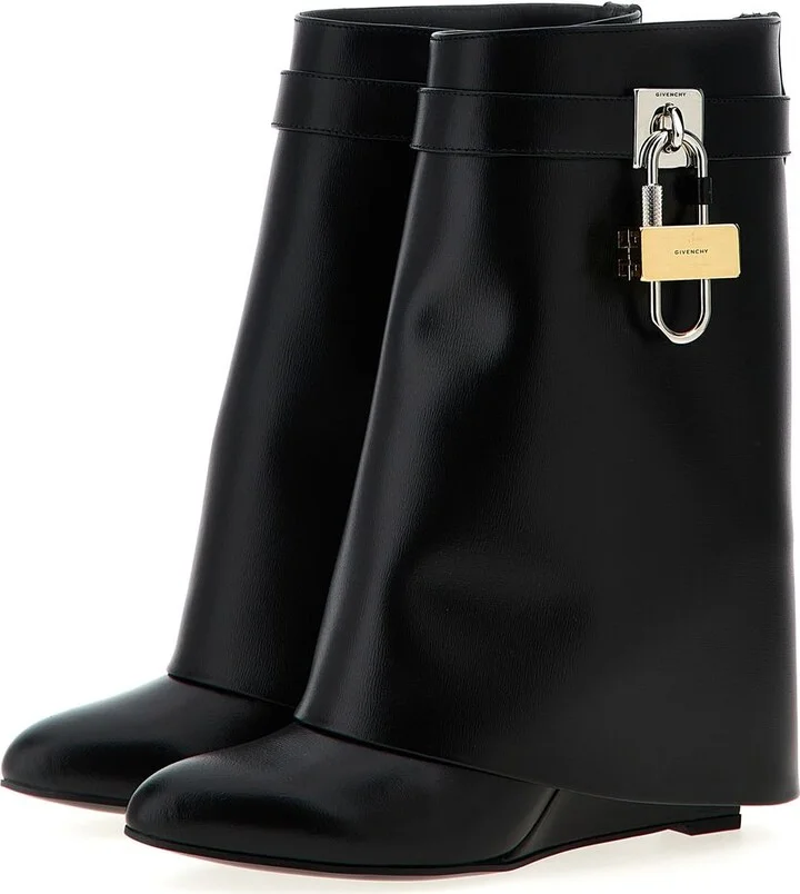 Givenchy Shark Lock Leather Boots - Image 5