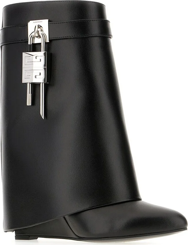 Givenchy Shark Lock Leather Boots - Image 6
