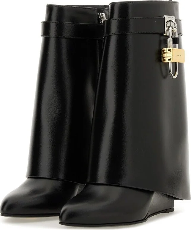 Givenchy Shark Lock Leather Boots - Image 7