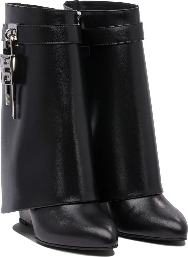 Givenchy Shark Lock Leather Boots - Image 8