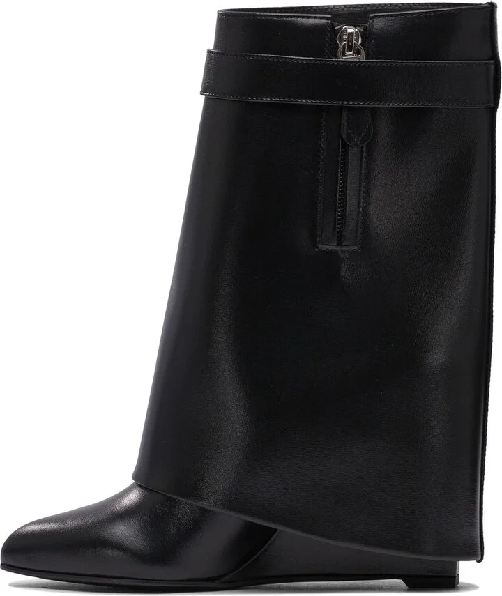 Givenchy Shark Lock Leather Boots - Image 10