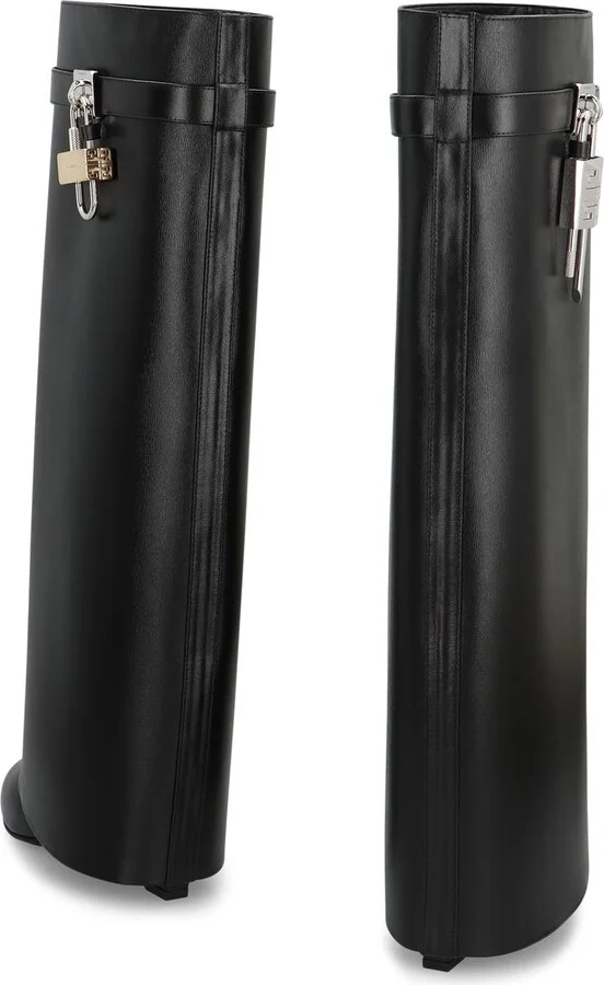 Givenchy Shark Lock Leather Boots - Image 4