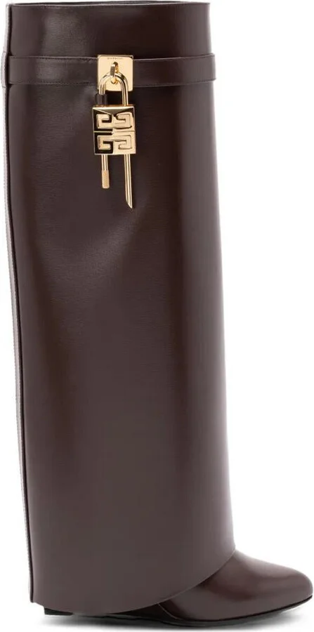Givenchy Shark Lock Leather High Boots Shoes