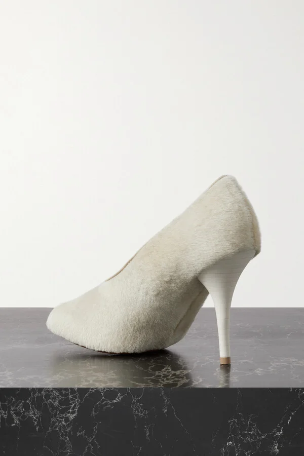 Givenchy - Show Lamb Hair Pumps - Ivory - Image 3