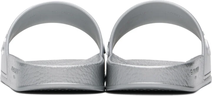 Givenchy Silver Slide Flat Sandals - Image 2