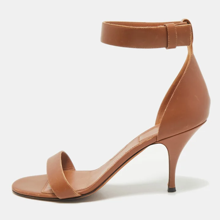 Givenchy Tan Leather Ankle Strap Sandals Size 40
