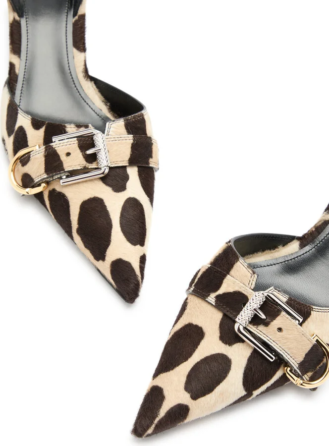 Givenchy Voyou 45 Calf-hair Slingback Pumps - Image 3