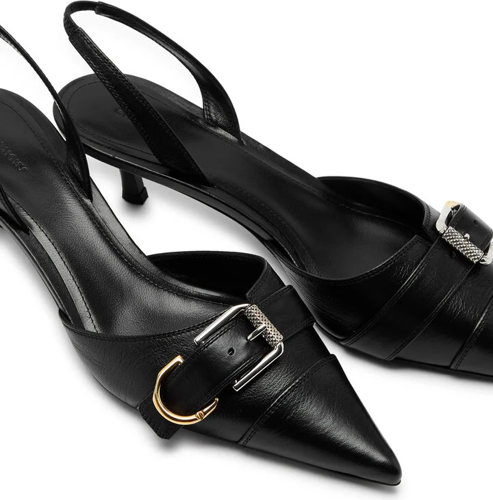 Givenchy Voyou 50 Leather Slingback Pumps - Image 3