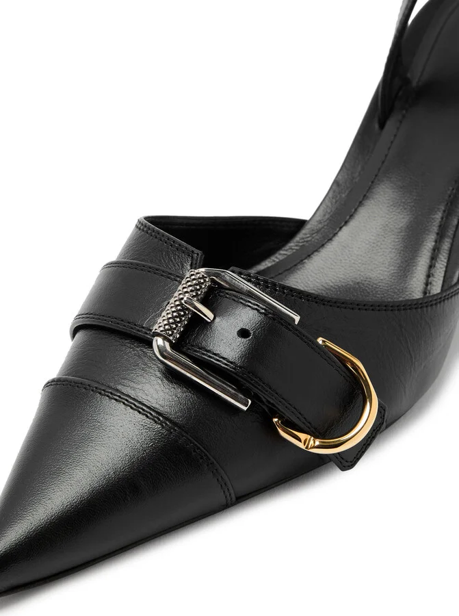 Givenchy Voyou 50 Leather Slingback Pumps - Image 4