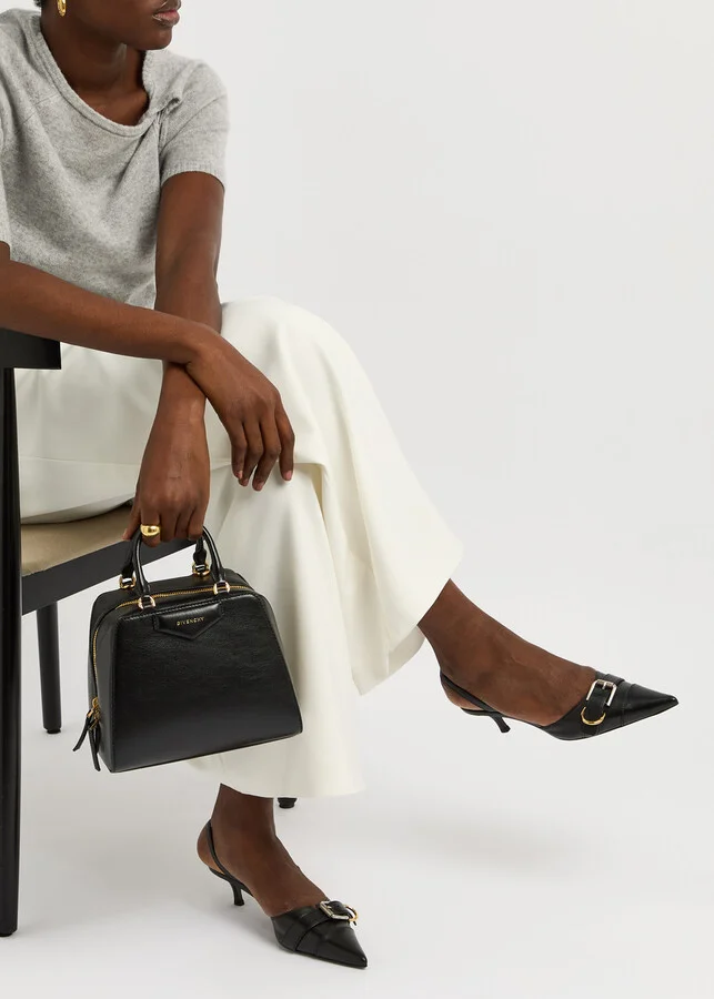 Givenchy Voyou 50 Leather Slingback Pumps - Image 5