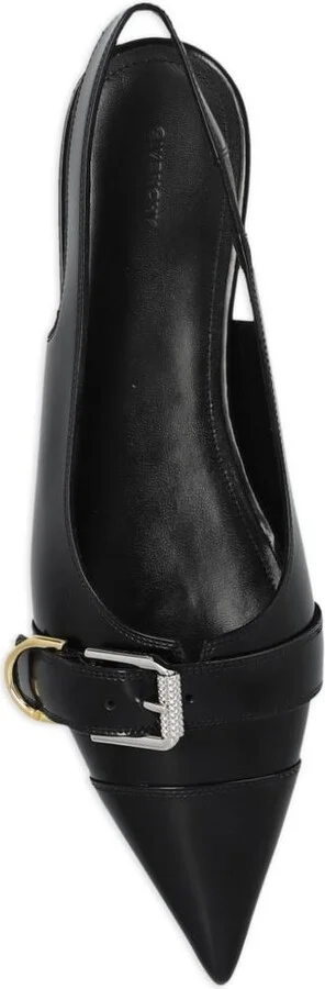 Givenchy Voyou Leather Slingback Flats - Image 4