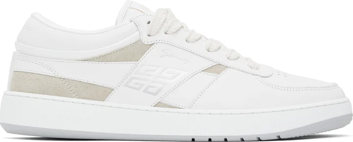 Givenchy White & Beige G Move Low Sneakers
