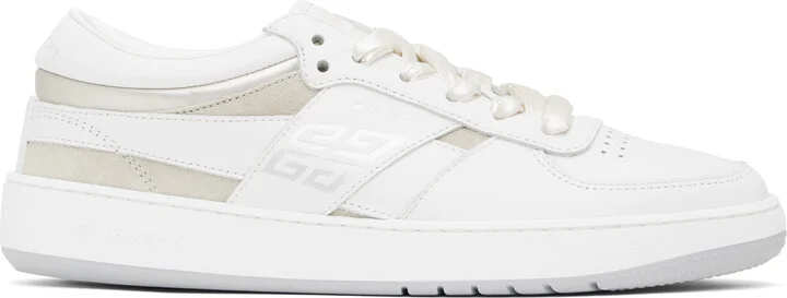 Givenchy White & Beige G Move Sneakers