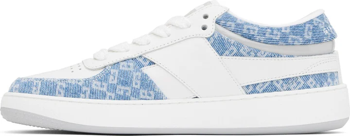 Givenchy White & Blue G Move Sneakers - Image 3