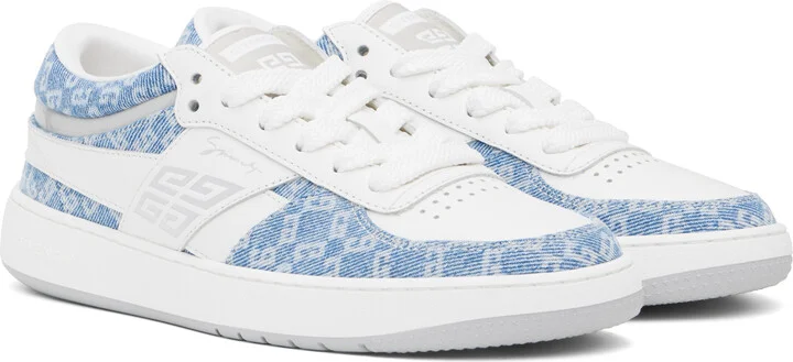 Givenchy White & Blue G Move Sneakers - Image 4