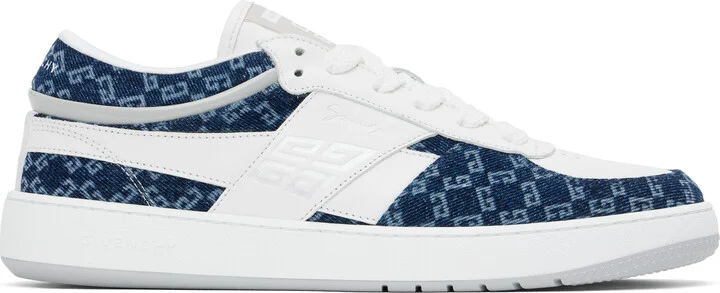 Givenchy White & Blue G Move Sneakers