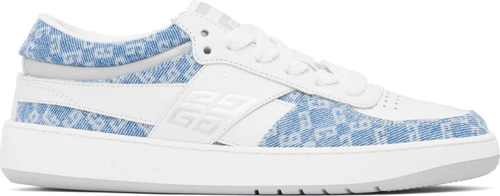 Givenchy White & Blue G Move Sneakers