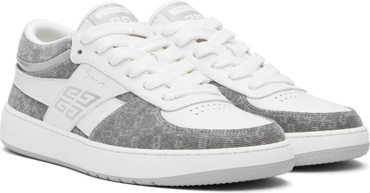 Givenchy White & Gray G Move Sneakers - Image 4
