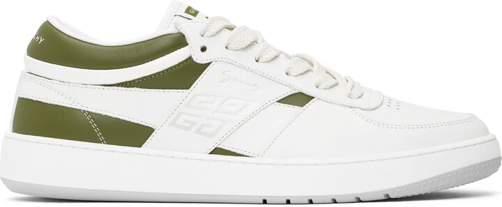 Givenchy White & Khaki G Move Sneakers
