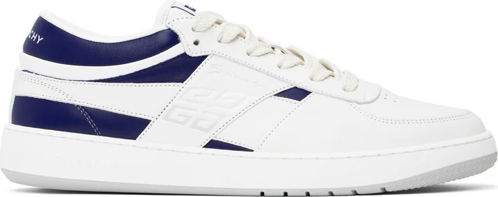 Givenchy White & Navy G Move Sneakers