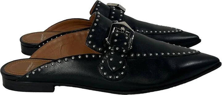 Givenchy Women's Leather Studded Elegant Loafer Mule (Authentic Pre-Loved)