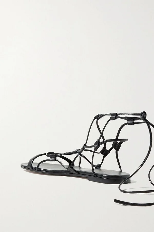 Giza lace-up leather sandals - Image 3