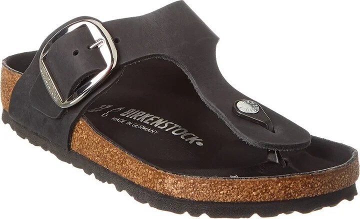 Gizeh Big Buckle Oiled Leather Sandal
