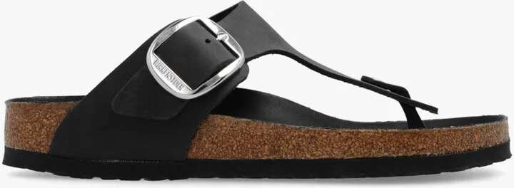‘Gizeh Big Buckle’ Slides, , - Black